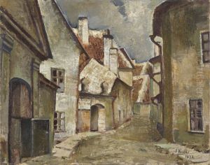 ,,Vanalinna tanav (Tallinna motiiv)" by Nikolai Kull