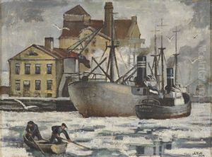 ,,Tallinna sadam" by Nikolai Kull