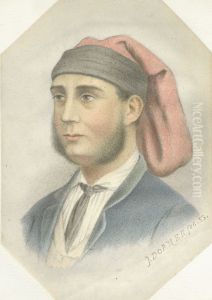 ,,Mehe portree" by Johann Conrad Dorner