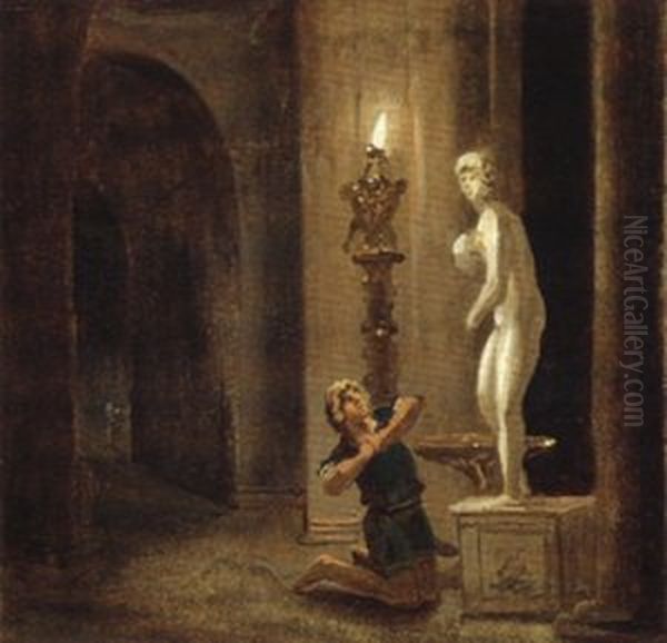 Pygmalion vor der Statue der Venus, Skizze - view 1