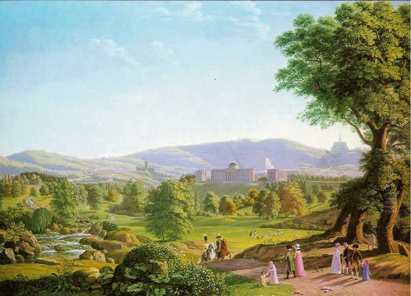 Schloss Wilhelmshohemit dem Habichtswald - view 1