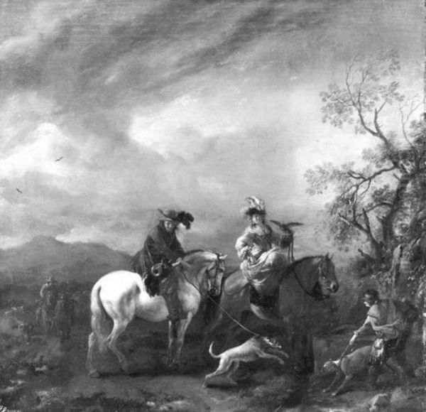 Landscape with hunters - view 1