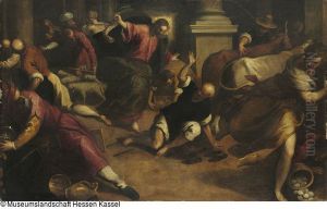 Christus vertreibt die Handler aus dem Tempel (1590er Jahre) by Palma Vecchio