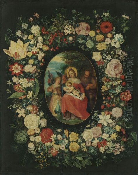 The Holy Family in a Flower Garland - view 1
