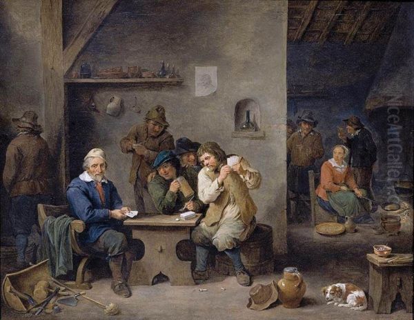 Figures Gambling in a Tavern - view 1