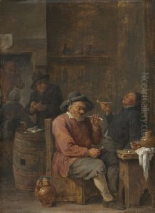 Peasants Smoking in an Inn by David Teniers the Younger