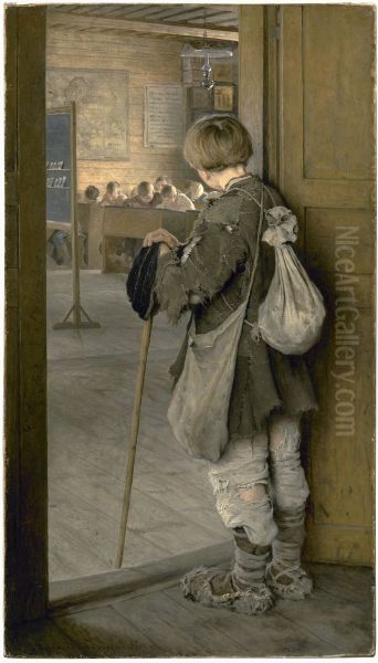 At the School Door - view 1