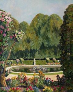View Of The Park At Versailles by Raymond Louis Charmaison