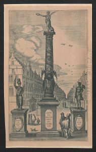 Triomfzuil bekroond met een figuur van Victorie by Print Room of the University of Antwerp