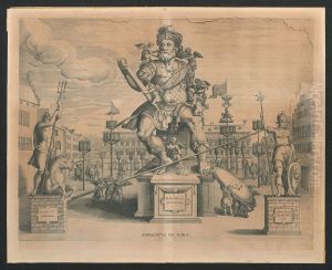 Versiering van de Grote Markt voor de intrede van Albert en Isabella te Antwerpen in 1599