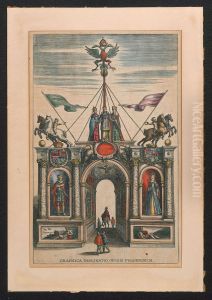 Triomfboog voor het vroegere huis van de Fuggers by Print Room of the University of Antwerp