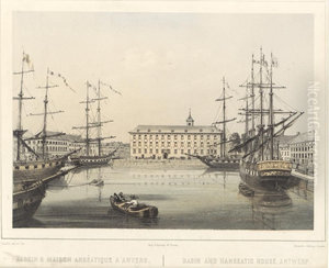 Het dok voor het Hansahuis, Antwerpen by Adrien Canelle