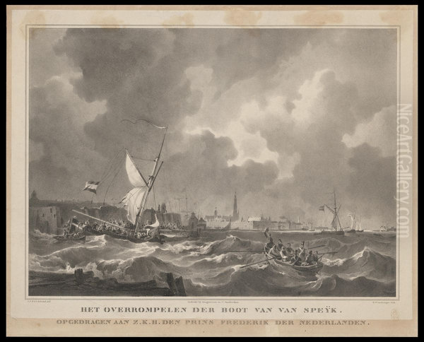 Het overrompelen der boot van Van Speijk. - view 1