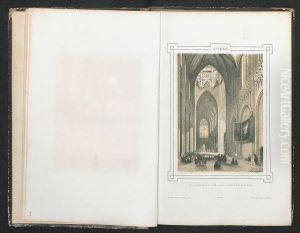Een zijbeuk van de kathedraal van Antwerpen by Henri Borremans