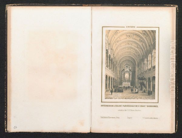 De kerk van de Jezuieten, de Sint-Carolus Borromeuskerk, te Antwerpen, vanbinnen - view 1