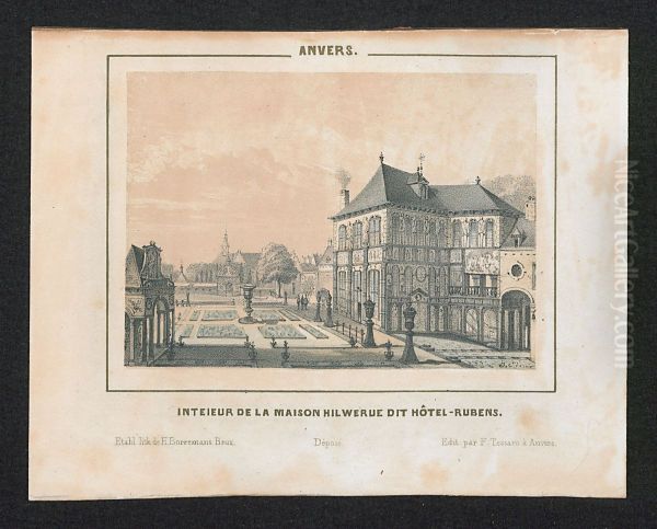 Binnenhof van de Maison Hilwerue of Rubenshuis, Antwerpen - view 1