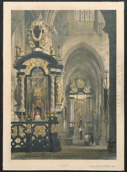 De Sint-Andrieskerk, Antwerpen, van binnen - view 1