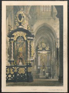 De Sint-Andrieskerk, Antwerpen, van binnen by Joseph Nash