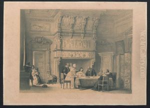 De trouwzaal van het Stadhuis, Antwerpen by Louis Haghe