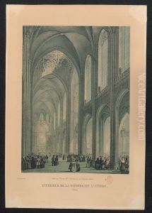De kathedraal van Antwerpen, van binnen by Paul Lauters