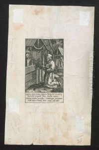 Zicht op het Hof Van Liere en de grote binnenkoer met de zuilengang van wat nu de Universiteit Antwerpen (voormalig UFSIA) is