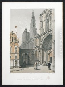 Het zuidelijke portaal van de kathedraal van Antwerpen by Francois Stroobant