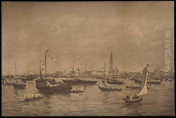 Inhuldiging der nieuwe Scheldekaaien, 26 juli 1885 - view 1