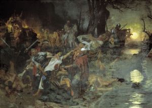 Svyatoslav's Fighters in the Battle of Silistria by Henryk Siemiradzki