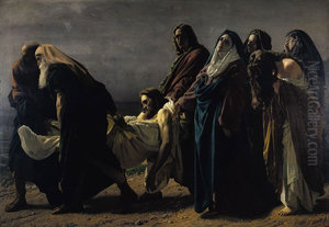 The transport of Christ to the sepulcher The transport of Christ to the sepulcher