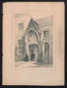 Ingang van het St. Julianusgasthuis by L. van Opstal