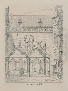 De Beurs van Antwerpen in 1583 by Print Room of the University of Antwerp
