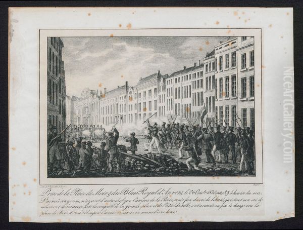 Het innemen van de Meir en het Koninklijk Paleis te Antwerpen op 26 oktober 1830 - view 1