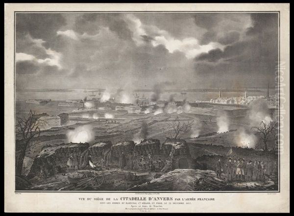 Het beleg van de Citadel van Antwerpen door Franse troepen op 23 december 1832 - view 1