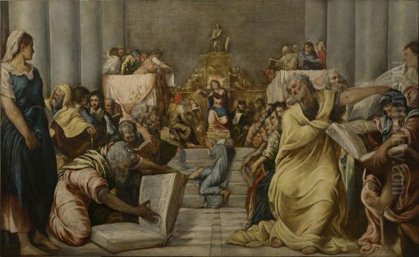 Christ disputing in the Temple - view 1