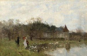Le Verger Du Chateau Lasalle Le Matin by Armand Charnay