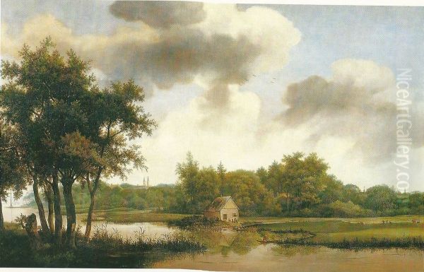 Rivierlandschap met op de achtergrond Kasteel Heemstede - view 1