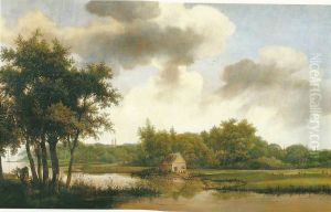 Rivierlandschap met op de achtergrond Kasteel Heemstede