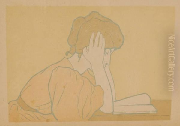 Woman Reading A Book - view 1