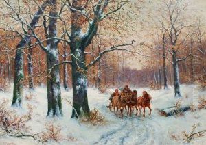 Winterlandschaft Mit Pferdefuhrwerk by C. Charpentier
