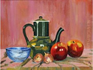 Nature Morte A La Cafetiere Et Aux Pommes by Constance M. Blondel Charpentier
