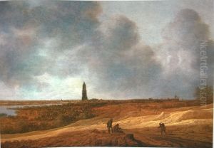 Gezicht op Rhenen by Anthonie van Croos