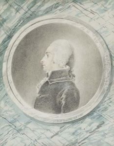 Portrait Of A Man In Profile To The Left by Constance M. Blondel Charpentier