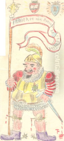 Karikatuur van Lodewijk van Boeckel als ridder - view 1