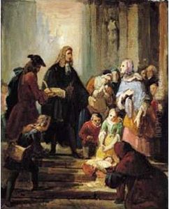 D'alembert Enfant Trouve Devant Le Portail De L'eglise Saint-jean Le Rond A Paris