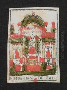 Altaar met het beeld van Onze-Lieve-Vrouw van Halle