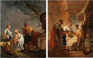 Gemaldepaar by Jean Baptiste (or Joseph) Charpentier