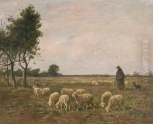 Berger Et Son Troupeau De Mouton by Albert Charpin