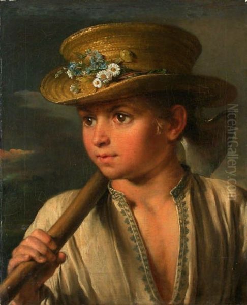 Boy with an axe - view 1