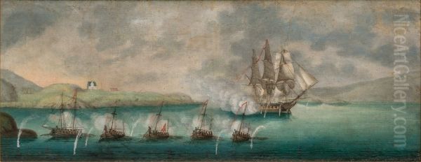 The Naval Battle at Alvoen - view 1