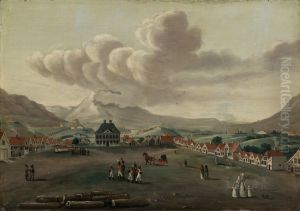 View of Engen in Bergen by Johan Wilhelm Ludwig Dahl